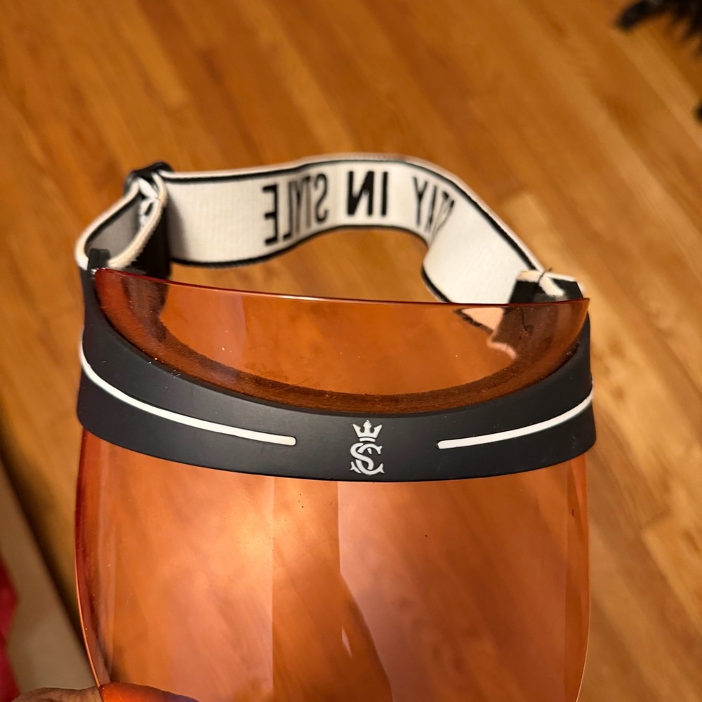 Orange Visor with Elastic Strap